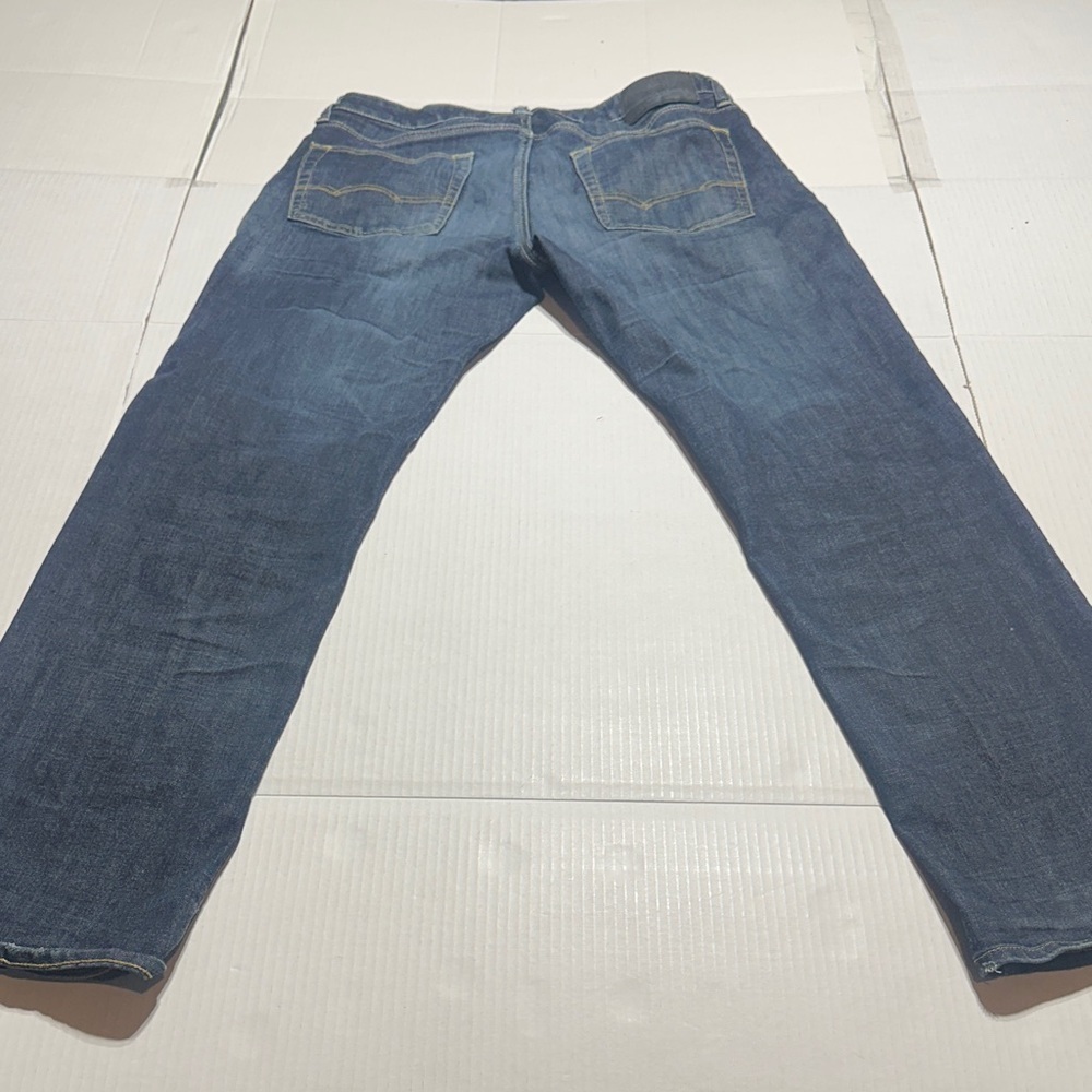American Eagle original straight extreme flex 4 distressed Blue Jeans 32x32 - Picture 6 of 13